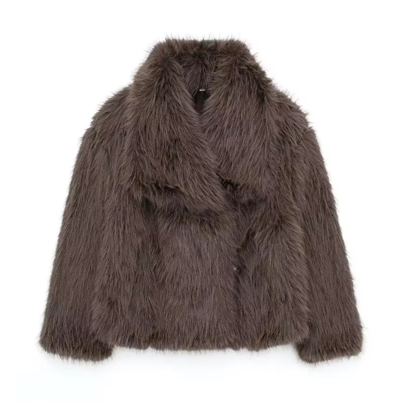 Lamb Wool Black Jacket for Women Autumn Winter 2024 New Style Faux Fur Coat High Quality Real Fur Cross-Border Trade