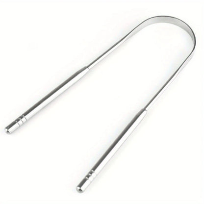 Stainless Steel Tongue Scraper Set with Portable Case Odorless, Oral Care Tool for Fresh Breath Tongue Cleaning Plate